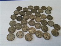 38 War nickels. Various dates all 35% silver