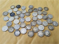 48 Roosevelt dimes assorted dates and mint marks
