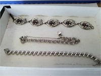 Three bracelets all Marked Sterling or .925