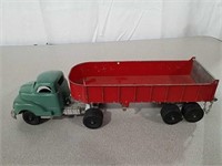 Vintage Hubley kiddie toy  truck and trailer