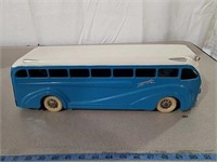 Vintage wind up  metal Greyhound bus marked