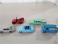 5 vintage Vehicles all marked Dinky toys