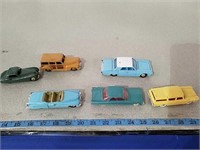 6 vintage Vehicles all marked Dinky toys