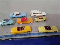 7 vintage toys all marked Dinky toys