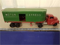 Vintage Hubley Motor Express tractor trailer
