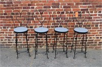 6 Antique Ice Cream / Bistro High Chairs