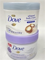 New Dove Whipped Body Cream and Exfoliating Body