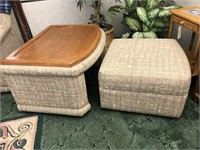 Ottoman / side table combo