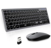 Wireless Keyboard and Mouse Combo, Rechargeable