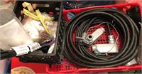 Coca Cola crate w/ misc. trailer light cabling