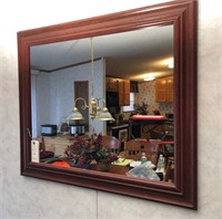 Framed mirror 27 1/2" tall  x 33 1/2 wide