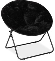 Just Home Black Saucer Chair
