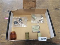 Medicine Tins, Bottles,  American Crayon Co Box &