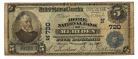 Series 1902 Large $5.00 National Currency Note