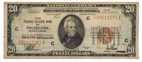 Series 1929 Philadelphia $20 National Currency