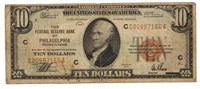 Series 1929 Philadelphia $10 National Currency