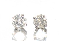 14kt Gold Brilliant 1/2 ct Diamond Stud Earrings