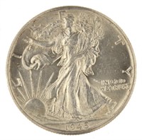 1945 BU Walking Liberty SIlver Half Dollar