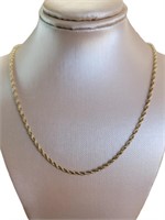 14kt Gold Rope Twist 19.5" Necklace