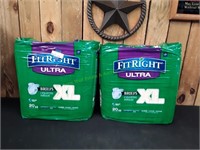 (2) Fitright Unisex XL Ultra Briefs 20 Count