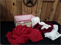 Box of Dollies, Runner & Table Cloth