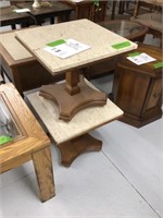 pair of matching small side tables
