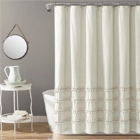 Guidry Cotton Striped Single Shower Curtain