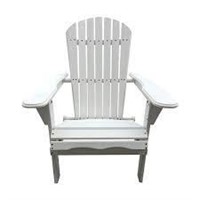 Arana Solid Wood Folding Adirondack Chair Wht