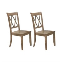 Kingsview Solid Wood Cross Back Side Chair Ant
