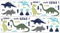 Blue And Green Mod Dinosaur Collection Wall Decal