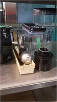 Electric can opener, 2 food storage, etc