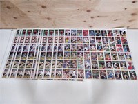 10 sheets of 66 uncut baseball cards  660 total