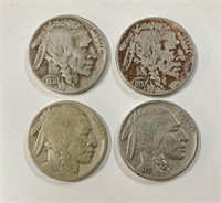4 1936/1937 Buffalo Nickels