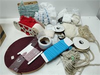 lot of materials - lace, ribbon, etc.