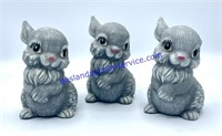 Lot of (3) Bunny Statues