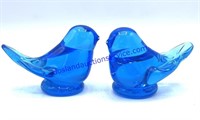 Pair of Leo Ward Blue Birds of Happiness