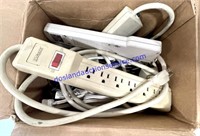 Box Of Power Strips & Drop Cords