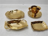 royal winton gold coloured dishes