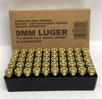 50 Rounds of Remington 9mm Luger Ammunition