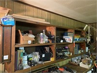 Radios, Clock, Contents on Top Shelves