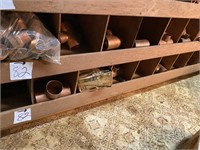 2 Wood Bins of Copper All The Way Across