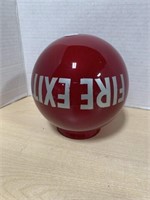 Red Fire Exit Round Light Shade