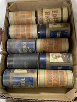 10 Antique Edison Record Cylinders