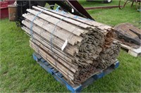 Skid of 4-Rolls of Wooden Snowfence