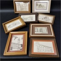 Set of 8 Nice Country Style Prints 6"x8"