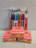 Sharpie Marker and Post It Notes