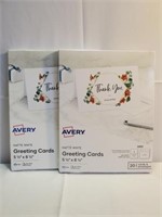 AVERY GREETING CARDS 20 PER BOX .. 2 BOXES