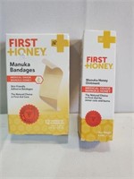 First Honey Manuka Bandages and first aid ointment