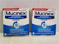 Mucinex 2 boxes 7 tablets per boxes