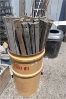 Assorted Wood & Metal Electric Fence Posts